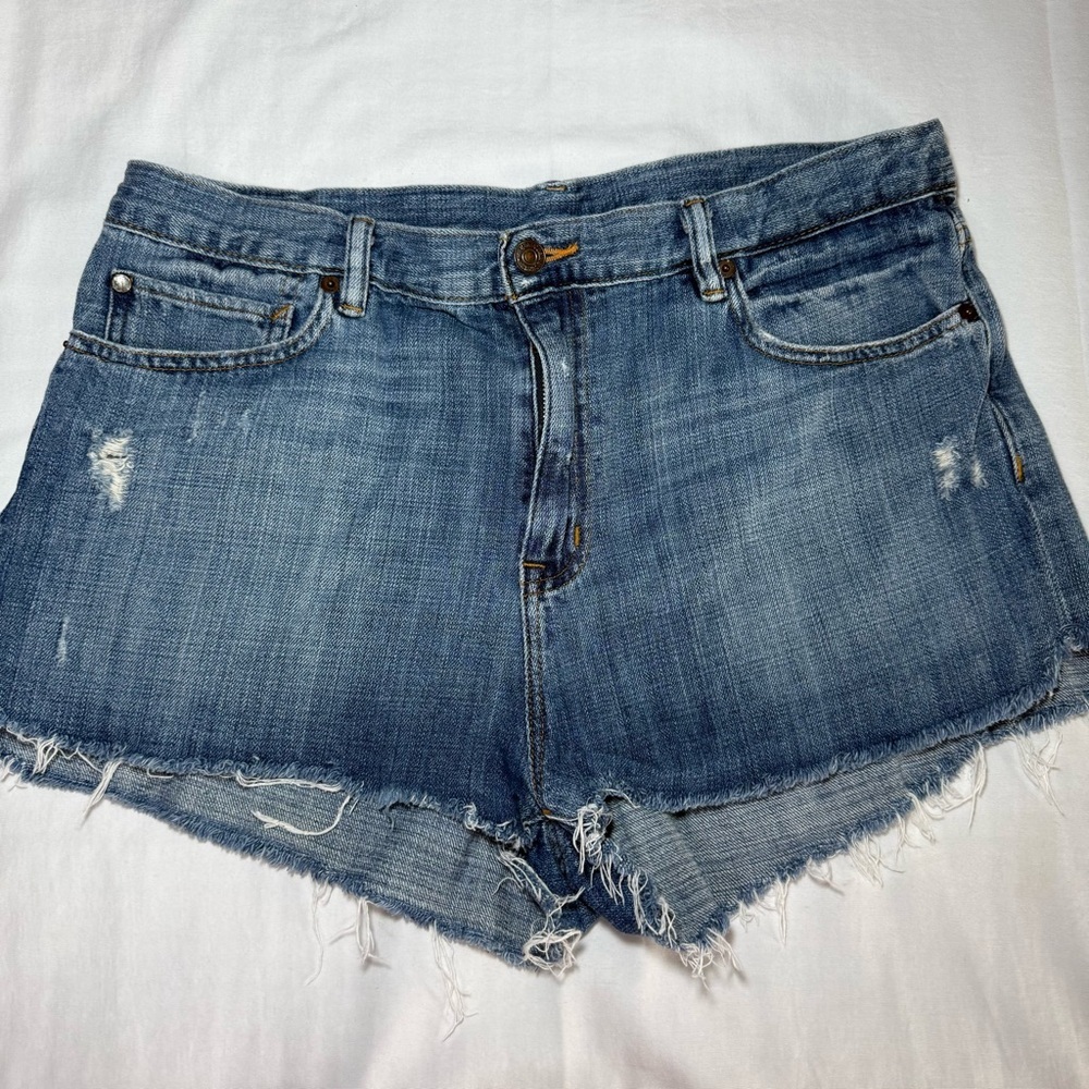 Ralph Lauren Denim & Supply Shorts Womens Size 32 Distressed Raw Hem Booty Short
